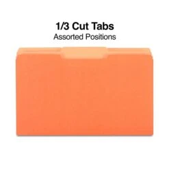 Quill Brand® File Folders, Assorted Tabs, 1/3-Cut, Legal, Orange, 100/Box (741013OE) 6 Quill Brand® File Folders, Assorted Tabs, 1/3-Cut, Legal, Orange, 100/Box (741013OE) -Office Essentials Shop 0244C96C 79FB 4A71 9F33257F0634FEB6 s7