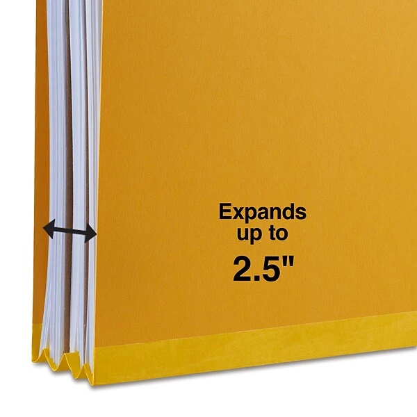 Quill Brand® 2/5-Cut Tab Pressboard Classification File Folders, 2-Partitions, 6-Fasteners, Letter, Yellow, 15/Box (738038) 5 Quill Brand® 2/5-Cut Tab Pressboard Classification File Folders, 2-Partitions, 6-Fasteners, Letter, Yellow, 15/Box (738038) - Image 3