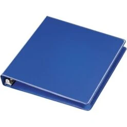 Quill Brand® Standard 1" 3 Ring Non View Binder With D-Rings, Dark Blue (758602) -Office Essentials Shop 103216 s7