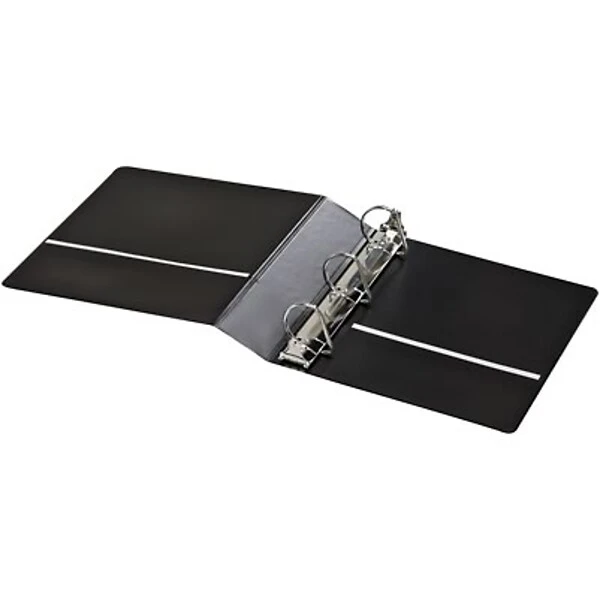 Quill Brand® Standard 2" 3 Ring Non View Binder With D-Rings, Black (758801) 4 Quill Brand® Standard 2" 3 Ring Non View Binder With D-Rings, Black (758801) - Image 2