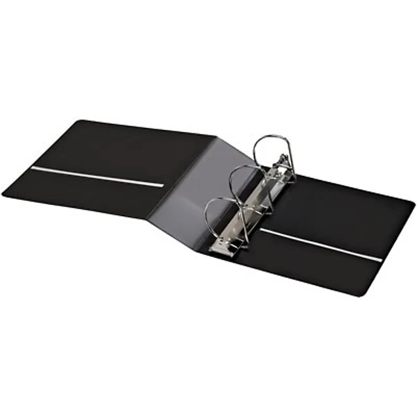 Quill Brand® Standard 4" 3 Ring Non View Binder With D-Rings, Black (758951) 4 Quill Brand® Standard 4" 3 Ring Non View Binder With D-Rings, Black (758951) - Image 2