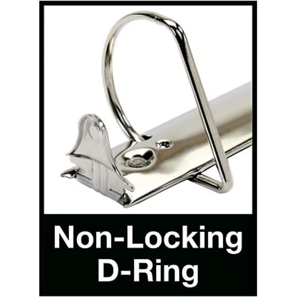 Quill Brand® Standard 2" 3 Ring Non View Binder With D-Rings, Black (758801) 3 Quill Brand® Standard 2" 3 Ring Non View Binder With D-Rings, Black (758801)