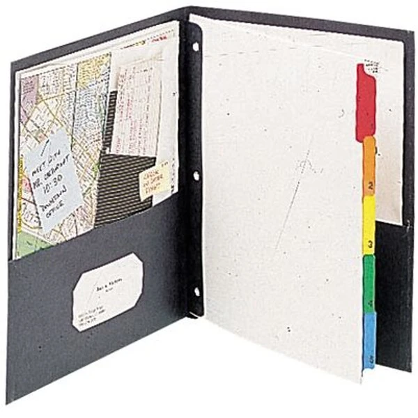 Quill Brand® 2-Pocket Folders With Fasteners Black, 25/Box (712805) 5 Quill Brand® 2-Pocket Folders With Fasteners Black, 25/Box (712805) - Image 3