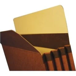 Quill Brand® Heavy Duty Reinforced File Pocket, 5 1/4" Expansion, Legal Size, Brown, 10/Box (7C1536) -Office Essentials Shop 133957 s7 2