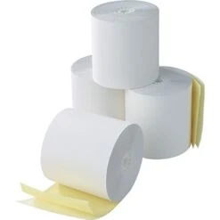 Quill Brand® Cash Register Rolls Carbonless 2-Ply White/Canary, 3-1/4"x108 Ft., 48/Pack (845922)