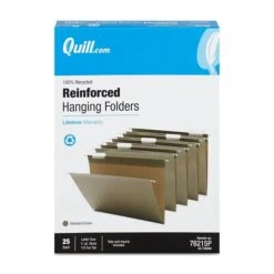 Quill Brand® 100% Recycled Premium Reinforced 5-Tab Hanging File Folders, Letter Size, Green, 25/Box (76215P) -Office Essentials Shop 17E8548E FDE7 4FF5 8911D1BA566F77F1 s7