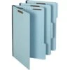 Quill Brand® Heavy-Duty 1/3-Cut Assorted 2-Fastener Pressboard File Folders With 1" Gusset, Legal, Blue, 25/Box (761551R) -Office Essentials Shop 180001 s7