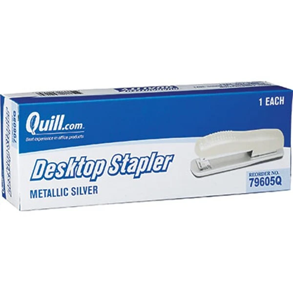Quill Brand® Contemporary Full-Strip Desktop Stapler, Metallic Silver (79605Q) 3 Quill Brand® Contemporary Full-Strip Desktop Stapler, Metallic Silver (79605Q)