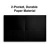 Quill Brand® 2-Pocket Folders, Black, 25/Box (712505)