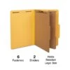 Quill Brand® 2/5-Cut Tab Pressboard Classification File Folders, 2-Partitions, 6-Fasteners, Legal, Yellow 15/Box (739038) -Office Essentials Shop 25DC0202 BD74 4E36 A397E8B9F4CE5590 s7