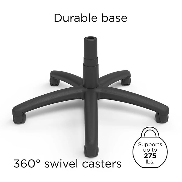 Quill Brand® Carder Mesh Back Fabric Computer And Desk Chair, Black (24115-CC) 7 Quill Brand® Carder Mesh Back Fabric Computer And Desk Chair, Black (24115-CC) - Image 5