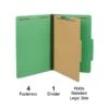 Quill Brand® 2/5-Cut Tab Pressboard Classification File Folders, 1-Partition, 4-Fasteners, Legal, Green, 15/Box (747034) -Office Essentials Shop 31BF6567 A208 40BA 8A47853703EFB762 s7