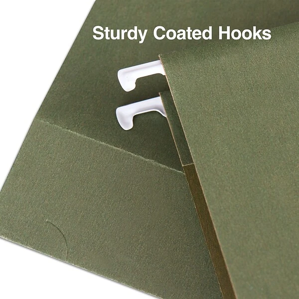Quill Brand® Premium Reinforced 100% Recycled Hanging File Folders, 1/3-Cut, Legal Size, Green, 25/Box (76313P) 5 Quill Brand® Premium Reinforced 100% Recycled Hanging File Folders, 1/3-Cut, Legal Size, Green, 25/Box (76313P) - Image 3