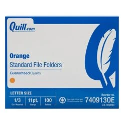 Quill Brand® File Folders, Assorted Tabs, 1/3-Cut, Letter Size, Orange, 100/Box (740913OE) 5 Quill Brand® File Folders, Assorted Tabs, 1/3-Cut, Letter Size, Orange, 100/Box (740913OE) -Office Essentials Shop 3366072F 1FDC 4995 814380F13160E013 s7