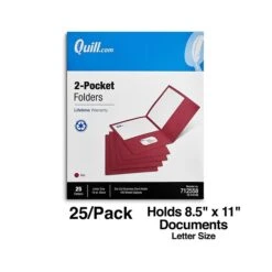 Quill Brand® 2-Pocket Folders, Red, 25/Box (712558) 7 Quill Brand® 2-Pocket Folders, Red, 25/Box (712558) -Office Essentials Shop 3371C0AD 7113 462E A7BC1DE9A68C0ACB s7