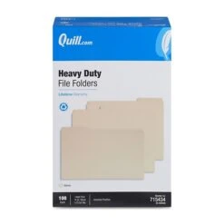 Quill Brand® Heavy-Duty 2-Ply File Folders, 1/3-Cut, Legal, Manila, 100/Box (715434) -Office Essentials Shop 36F40920 BAD6 4189 8C707427F7EDF868 s7
