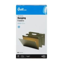 Quill Brand® 100% Recycled 3-Tab Hanging File Folders, Legal Size, Green, 25/Box (7Q5213) -Office Essentials Shop 3F4CE0FF 5EC5 42D2 ABFD83F5CEA085C9 s7