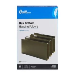 Quill Brand® Reinforced 5-Tab Box Bottom Hanging File Folders, 2" Expansion, Legal Size, Dark Green, 25/Box (730055) -Office Essentials Shop 40B06F55 E4AD 40B8 9E0CD96799FE712D s7