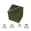 Quill Brand® 100% Recycled Premium Reinforced 5-Tab Hanging File Folders, Letter Size, Green, 25/Box (76215P) 1 Quill Brand® 100% Recycled Premium Reinforced 5-Tab Hanging File Folders, Letter Size, Green, 25/Box (76215P) -Office Essentials Shop 4E519FD4 DA1F 4A9F BC80B79C4CF389B4 s7
