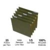 Quill Brand® 100% Recycled Hanging File Folders; 1/5-Cut, Letter Size, Green, 25/Box (7Q5215) 2 Quill Brand® 100% Recycled Hanging File Folders; 1/5-Cut, Letter Size, Green, 25/Box (7Q5215) -Office Essentials Shop 50687710 9483 4C54 97671A148340484F s7