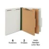 Quill Brand® Recycled Pressboard Classification Folders, 2-Partitions, 6-Fasteners, Letter, Gray, 15/Box (761902) -Office Essentials Shop 516188CF B72E 48FE A9087533DBDBD204 s7