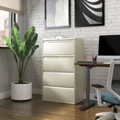 Quill Brand® Commercial 4-Drawer Lateral File Cabinet, Assembled, Letter/Legal, Putty/Beige, 30"W (28884D) -Office Essentials Shop 537F2FA6 2214 466B A21EB5EB8FBA07F2 s7