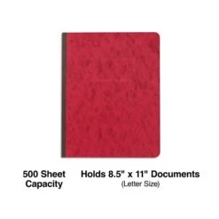 Quill Brand® Prong-Style Pressboard Covers, 8-1/2" X 11", Red (740404)
