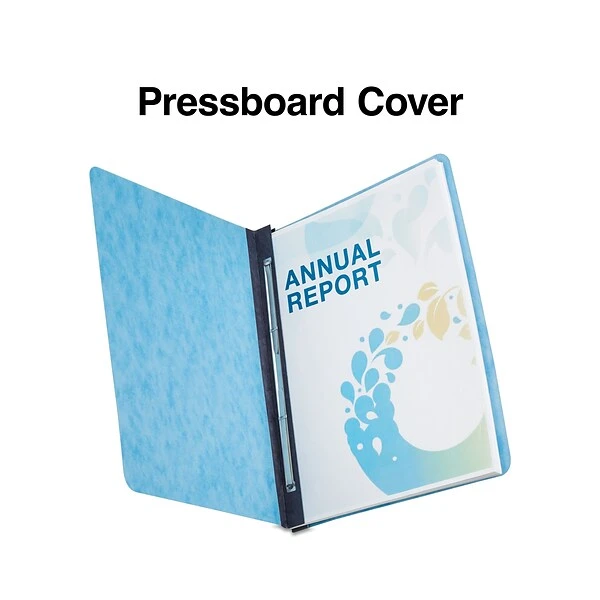 Quill Brand® Prong-Style Pressboard Covers, 8-1/2" X 11", Light Blue (740409) 4 Quill Brand® Prong-Style Pressboard Covers, 8-1/2" X 11", Light Blue (740409) - Image 2