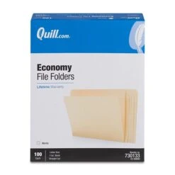 Quill Brand® Economy Straight Cut File Folders, Letter, Manila, 100/Bx (7-30133) -Office Essentials Shop 5CFCC368 2432 4CC8 918958C32819990D s7