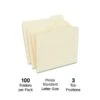 Quill Brand® Premium Reinforced File Folders, Assorted Tabs, 1/3-Cut, Letter Size, Manila, 100/Box (751137) -Office Essentials Shop 603017EA 0B07 4906 8F93D730313D670D s7