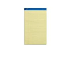 Quill Brand® Gold Signature Premium Series Legal Pad, 8-1/2" X 14", Wide Ruled, Yellow, 50 Sheets/Pad, 12 Pads/Pack (742272)