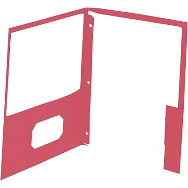 Quill Brand® 2-Pocket Folders With Fasteners Red, 25/Box (712858) 4 Quill Brand® 2-Pocket Folders With Fasteners Red, 25/Box (712858) - Image 2