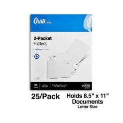 Quill Brand® 2-Pocket Folders, White, 25/Box (712510) -Office Essentials Shop 66BCA54E D618 4E10 99C3AF96F85F7075 s7