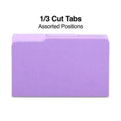 Quill Brand® File Folders, Assorted Tabs, 1/3-Cut, Legal, Violet, 100/Box (741013VT) 6 Quill Brand® File Folders, Assorted Tabs, 1/3-Cut, Legal, Violet, 100/Box (741013VT) -Office Essentials Shop 68ABF4F5 8443 4136 95C2F4D6F6B31B3B s7