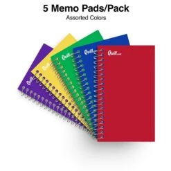 Quill Brand® Memo Books, 3" X 5", College Ruled, Assorted Colors, 75 Sheets/Pad, 5 Pads/Pack (TR11493) -Office Essentials Shop 6B088AE8 E2D6 4E42 B8D7C34A08298484 s7