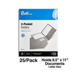 Quill Brand® 2-Pocket Folders, Gray, 25/Box (712530) 7 Quill Brand® 2-Pocket Folders, Gray, 25/Box (712530) -Office Essentials Shop 6D23C3C7 3F14 4043 B581ED9E4EF8C34C s7