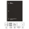 Quill Brand® 1-Subject Notebook, 8" X 10.5", College Ruled, 70 Sheets, Black, 3/Pack (TR58373)