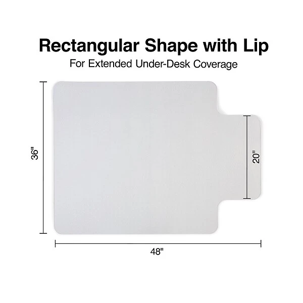 Quill Brand® Hard Floor Chair Mat, 36" X 48'', Clear (STP-15987) 6 Quill Brand® Hard Floor Chair Mat, 36" X 48'', Clear (STP-15987) - Image 4