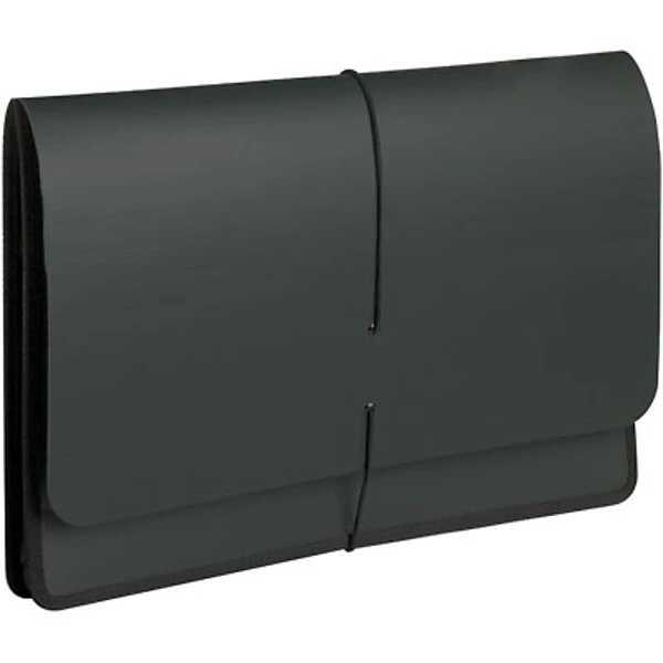 Quill Brand® Poly Expanding Wallet, Flap And Cord Closure, Legal Size, Black (11884-QL) 3 Quill Brand® Poly Expanding Wallet, Flap And Cord Closure, Legal Size, Black (11884-QL)