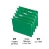 Quill Brand® Hanging File Folders, 1/5-Cut, Letter Size, Green, 25/Box (7387QGR) 1 Quill Brand® Hanging File Folders, 1/5-Cut, Letter Size, Green, 25/Box (7387QGR) -Office Essentials Shop 97157EC8 5863 4F70 846AF8448F32098A s7