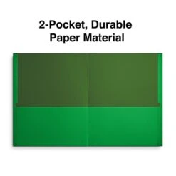 Quill Brand® 2-Pocket Folders, Green, 25/Box (712560)