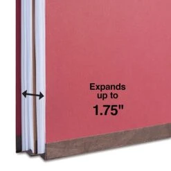 Quill Brand® 2/5-Cut Tab Pressboard Classification File Folders, 1-Partition, 4-Fasteners, Legal, Red, 15/Box (7-47030) -Office Essentials Shop 9FBE1C39 01D4 46E7 8EC1E400195BF86F s7