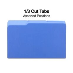 Quill Brand® File Folders, Assorted Tabs, 1/3-Cut, Legal, Blue, 100/Box (741013BE) 6 Quill Brand® File Folders, Assorted Tabs, 1/3-Cut, Legal, Blue, 100/Box (741013BE) -Office Essentials Shop A88989CC C21A 46B3 A77EDC48E1F867C3 s7