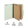 Quill Brand® Recycled Pressboard Classification Folders, 2-Partitions, 6-Fasteners, Legal, Green, 15/Box (761901) -Office Essentials Shop C4E7FAF0 24BD 4ED4 9B1FC45F9994AFD1 s7