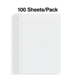 Quill Brand® College Ruled Reinforced Filler Paper, 8.5" X 11", 100 Sheets/Pack (TR16183) -Office Essentials Shop C8B3612A A88B 4DAA A0AEE92098BB2E53 s7