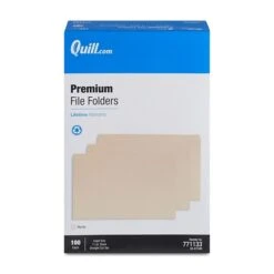 Quill Brand® Premium Reinforced File Folders, Straight Cut, Legal Size, Manila, 100/Box (771133) -Office Essentials Shop CB3CEBF0 B180 4B32 814688DD934A554E s7