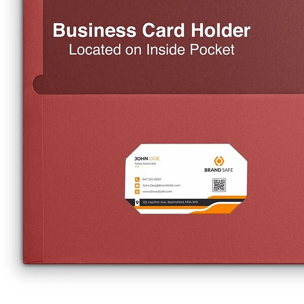 Quill Brand® 2-Pocket Folders, Red, 25/Box (712558) 4 Quill Brand® 2-Pocket Folders, Red, 25/Box (712558) - Image 2