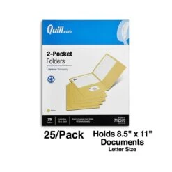Quill Brand® 2-Pocket Folders, Yellow, 25/Box (712570) -Office Essentials Shop CBF03FA9 49F6 4ED0 8F81AE24B363F45B s7