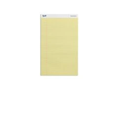 Quill Brand® Standard Series Legal Pad, 8-1/2" X 14", Wide Ruled, Canary Yellow, 50 Sheets/Pad, 12 Pads/Pack (740022L)