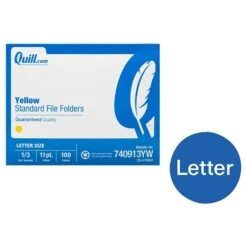 Quill Brand® File Folders, Assorted Tabs, 1/3-Cut, Letter Size, Yellow, 100/Box (740913YW) -Office Essentials Shop D38D0D94 DCF6 47B9 BB1578AD113DC514 s7